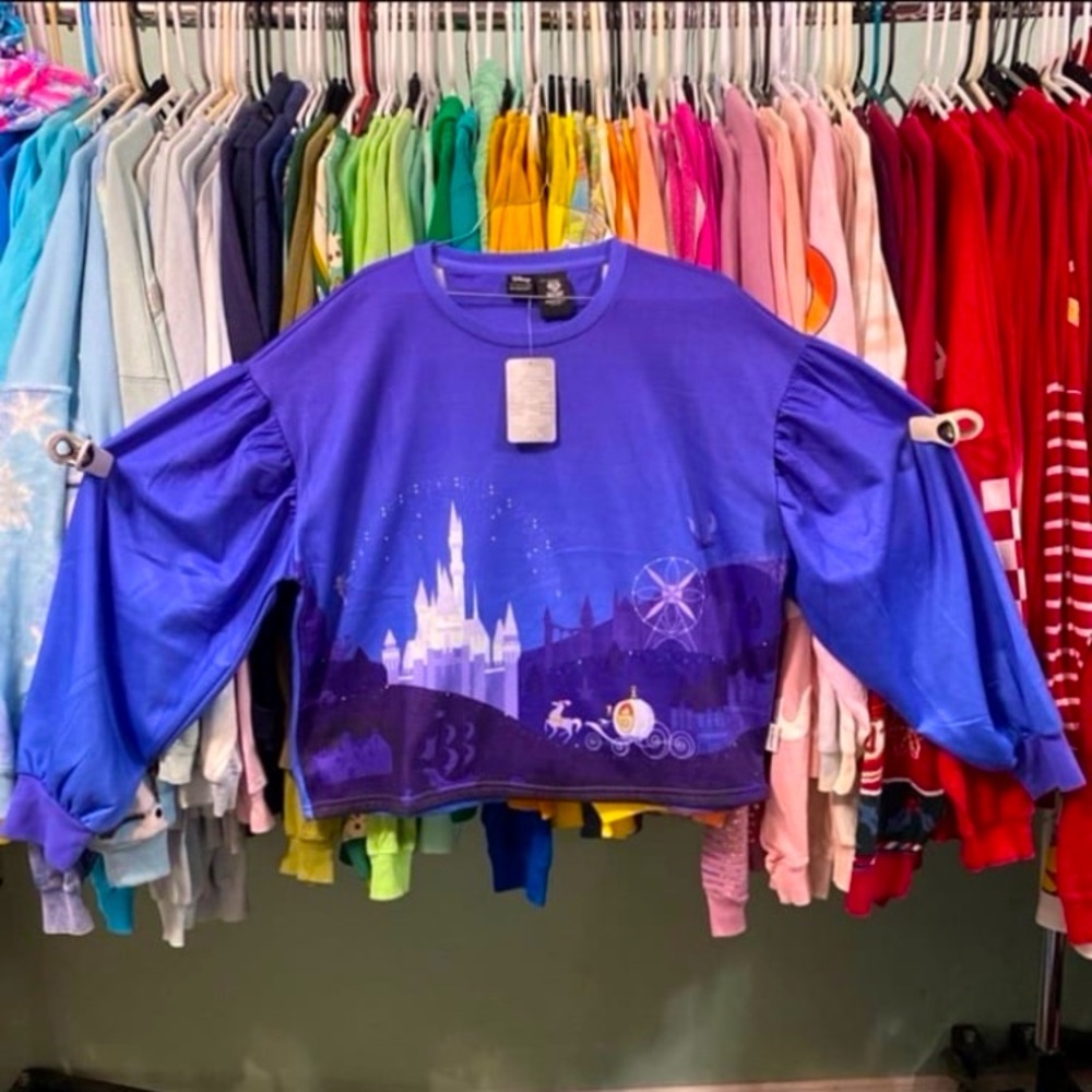 Disney parks x her universe magic kingdom Cinderella puff sleeve sweater M NWT